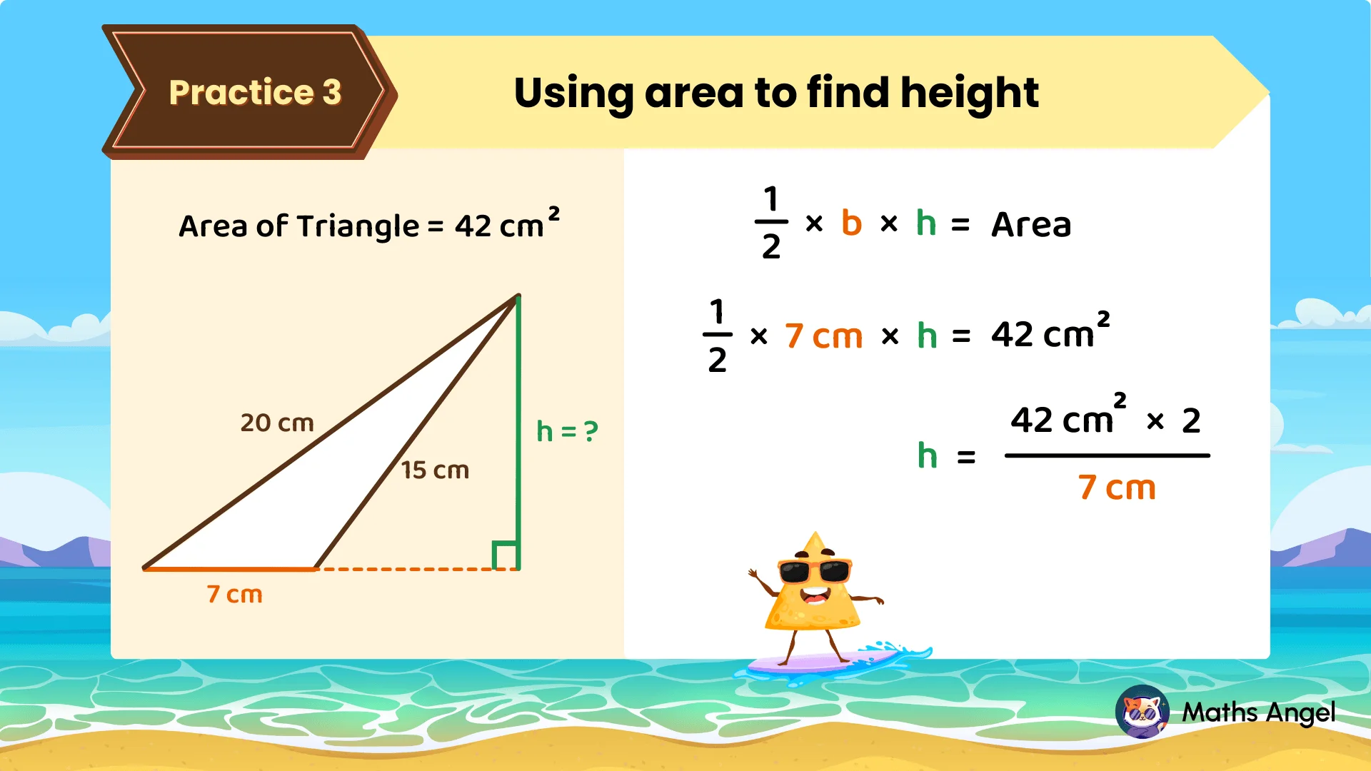 Area Of A Triangle Formula Example Practice